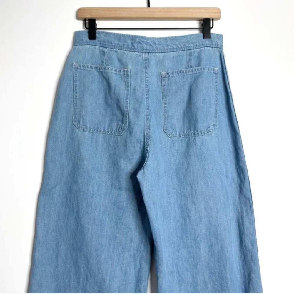 Polo by Ralph Lauren Margery High Rise Wide Leg Light Wash Jeans - 29R - Picture 11 of 13